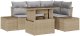 vidaXL Zestaw 5 sof ogrodowych z poduszkami Beżowy z polirattanu 2