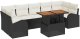 vidaXL 8-częściowy zestaw do jadalni w ogrodzie z poduszkami czarny polirattan akacja 2
