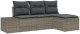 vidaXL Zestaw 4-częściowy sofa ogrodowa z poduszkami Szary Rattan 2