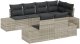 vidaXL Zestaw sofy ogrodowej 7 części z poduszkami jasnoszary polirattan 2