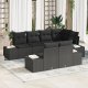 vidaXL 7-częściowy zestaw sof ogrodowych z poduszkami czarny polirattan 1