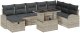 vidaXL 9-częściowy zestaw sof ogrodowych z poduszkami w jasnoszarym polirattanie 2