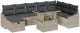 vidaXL Zestaw 9-częściowy sofy ogrodowej z poduszkami w jasnoszarym polirattanie 2