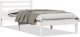 vidaXL Stelaż łóżka z zagłówkiem Biały 80x210 cm Lite drewno sosnowe 2
