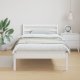vidaXL Stelaż łóżka z zagłówkiem Biały 80x210 cm Lite drewno sosnowe 4