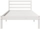 vidaXL Stelaż łóżka z zagłówkiem Biały 80x210 cm Lite drewno sosnowe 5