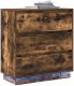 vidaXL Szafka nocna z LED Wędzony dąb 71x34.5x75 cm Drewno inżynieryjne 3