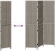 vidaXL Dzielnik pokoju  3 panele składany szary 147x180 cm z polirattanu 8