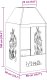 vidaXL Piec ogrodowy czarny 50x50x100 cm stalowy 8
