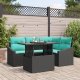 vidaXL Zestaw Sof na Ogród z Poduszkami Czarny Polirattan 1