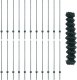 vidaXL Ogrodzenie z siatki ogniwowej z 22 słupkami U zielone 1,2x25 m stal 4