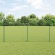 vidaXL Płot z siatki ogrodowej z 10 słupkami zielonym 1,6x10 m stalowym 1