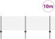 vidaXL Ogrodzenie z siatki z 10 słupkami Szare 0.6x10 m Stal 3