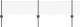 vidaXL Ogrodzenie siatkowe  z 22 słupkami Szary 0.4x25 m Stal 4