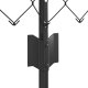 vidaXL Ogrodzenie siatkowe  z 22 słupkami Szary 0.4x25 m Stal 5