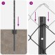 vidaXL Ogrodzenie siatkowe  z 22 słupkami Szary 0.4x25 m Stal 8
