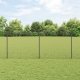vidaXL Ogrodzenie łańcuchowe z 44 słupkami U Szare 1x25 m Stal 1