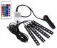 Zestaw oświetlenia kabiny samochodu 9xLED RGB wnętrza auta + pilot 11