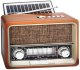 Radio przenośne z panelem solarnym LTC NETTA RETRO Bluetooth USB latarka 1