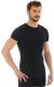 Brubeck Koszulka męska z krótkim rękawem Comfort Wool czarna r. L (SS11030) 1
