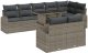 vidaXL 9-częściowy zestaw sofy ogrodowej z poduszkami szary polirattan 2