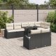 vidaXL 9-częściowy zestaw sof ogrodowych z poduszkami Czarny Polirattan 3