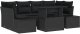 vidaXL Zestaw Sof Ogrodowych 7 częściowy z Poduszkami Czarny Polirattan 2