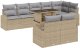 vidaXL 9-częściowy zestaw sof ogrodowych z poduszkami Beżowy Polirattan 2