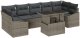 vidaXL Zestaw sofy ogrodowej 8-częściowy z poduszkami szary polirattan 2