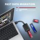 ADM2-AM Adapter USB3.2 Gen 2 M.2 NVMe/SATA SSD 10Gbps 10cm USB-A cable 3