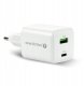 Ładowarka sieciowa GaN 1X USB, 1X USB-C 45W QC4+ PD Biała 3
