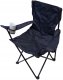 Lekkie Krzesło Składane Kempingowe z Oparciem Turystyczne Czarne KUBISPORT 2