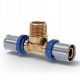 PEX Trójnik 16 x 1/2 x 16 gwint zewnętrzny GZ zaciskowy Radopress Pipelife 1