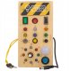 Tablica MONTESSORI Sensoryczna DREWNIANA Manipulacyjna LED Przełączniki 2
