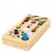 Tablica MONTESSORI Sensoryczna DREWNIANA Manipulacyjna LED Przełączniki 8