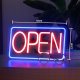 SZYLD NEON OPEN do sklepu kawiarni baru lokalu na USB WŁĄCZNIK +ZAWIESZKI 1