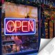 SZYLD NEON OPEN do sklepu kawiarni baru lokalu na USB WŁĄCZNIK +ZAWIESZKI 3