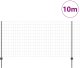 vidaXL Szare ogrodzenie Euro z 10 słupkami 1,2x10 m ze stali 3