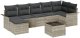 vidaXL Zestaw Sofa Ogrodowa 8 Elementów z Poduszkami Jasnoszary Polirattan 2