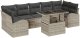 vidaXL Zestaw sofy ogrodowej 8-częściowy z poduszkami w jasnoszarym polirattanem 2