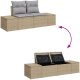 vidaXL 7-elementowy zestaw sofa ogrodowa z poduszkami beż polirattan akacja 10