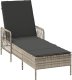 vidaXL Leżak Słoneczny Zestaw 3 Jasnoszary i ciemnoszary Rattan PE, metal 4