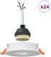 vidaXL Reflektory wpuszczane  24 szt. Okrągłe GU10 Białe 91 mm 3