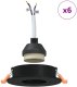 vidaXL Wbudowane reflektory  6 szt. Okrągłe GU10 Czarny 91 mm 3