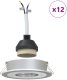 vidaXL Reflektory wpuszczane  12 szt. Okrągłe GU10 Srebrne 91 mm 3
