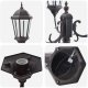vidaXL Słup ogrodowy  Brązowy Metal 61 x 53 x 235 cm Lampa ogrodowa 4