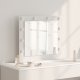 vidaXL Lustro Toaletowe  Białe Drewno drewnopochodne 60 x 55 x 18 cm 1