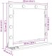 vidaXL Lustro Toaletowe  Białe Drewno drewnopochodne 60 x 55 x 18 cm 8