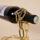 Stojak na WINO ZŁOTY ŁAŃCUCH ALKOHOL BUTELKĘ STYLOWY Prezent na IMPREZĘ 10