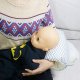 Poduszka do KARMIENIA pod RAMIĘ GŁOWĘ Niemowlaka DZIECKA Miękka SZARA 5